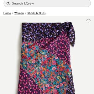 J. Crew Tie-Waist Midi Skirt in Liberty - Purple and Multi-Color Floral - 12